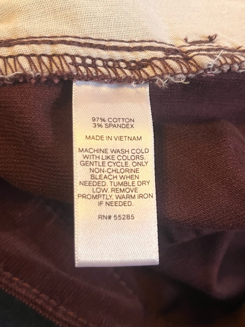 Express Button-Front Corduroy Mini Skirt in Deep Burgundy - Picture 5 of 6